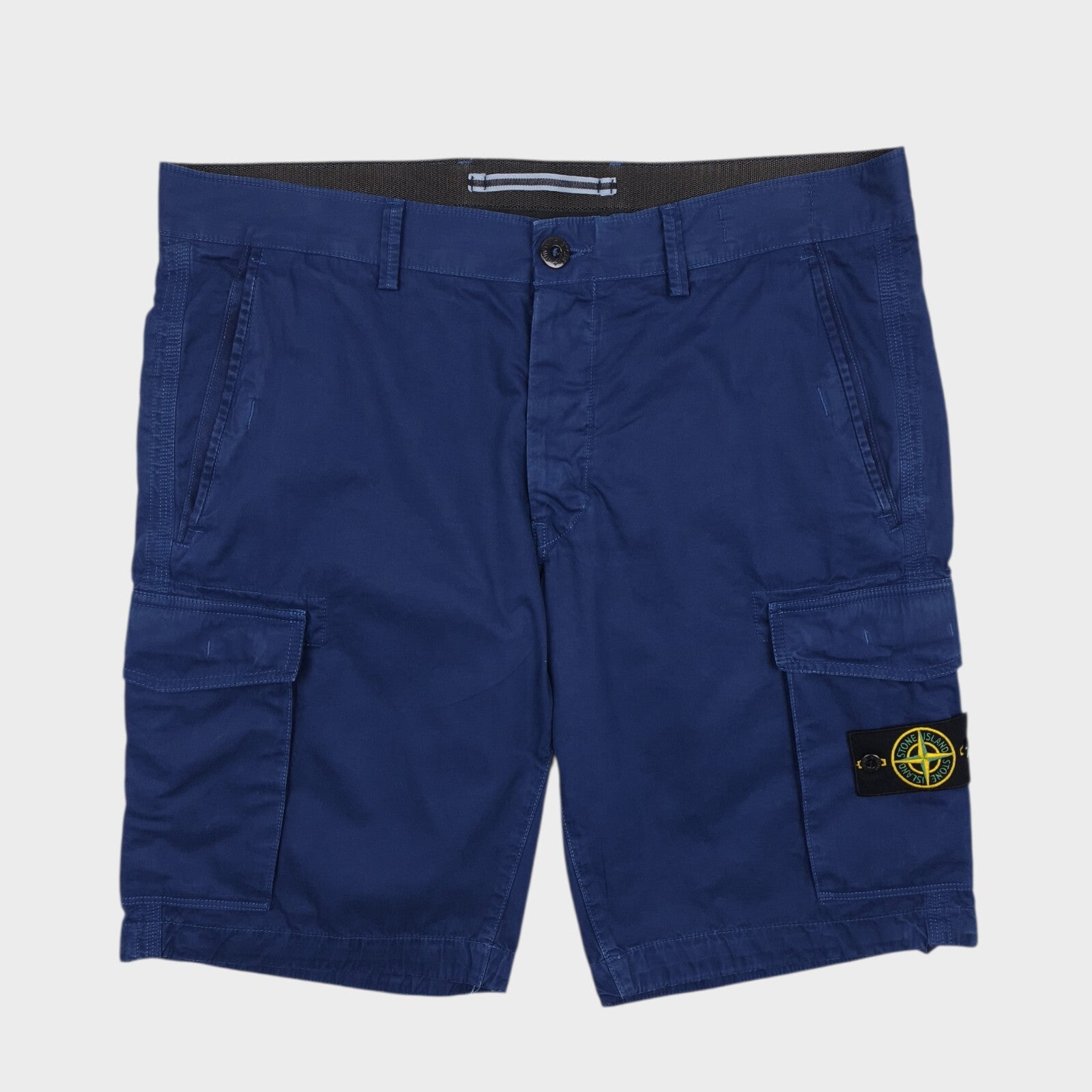 STONE ISLAND Men's Blue Garment Dyed Type SL Cargo Shorts