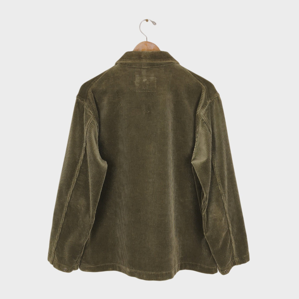 MHL MARGARET HOWELL Men's Olive Green Heavyweight Corduroy Chore Jacket