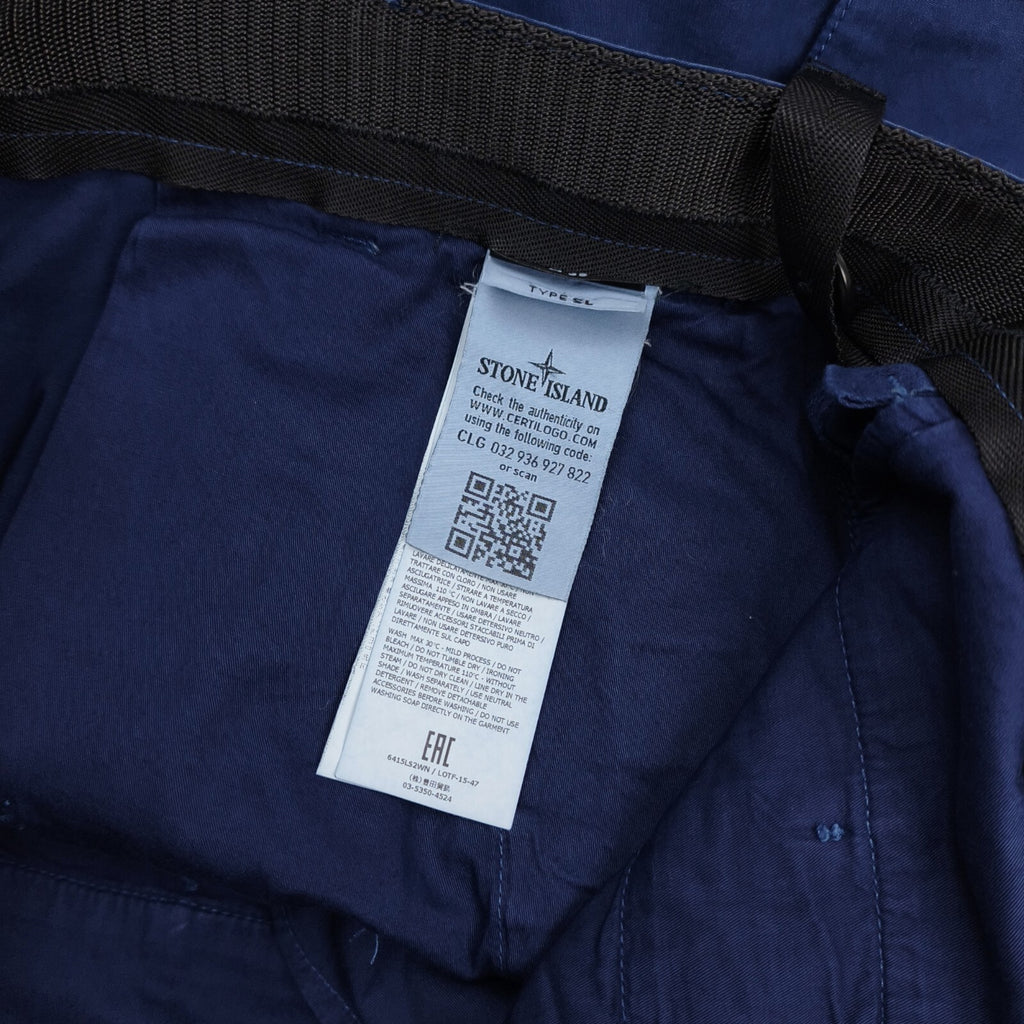 STONE ISLAND Men's Blue Garment Dyed Type SL Cargo Shorts