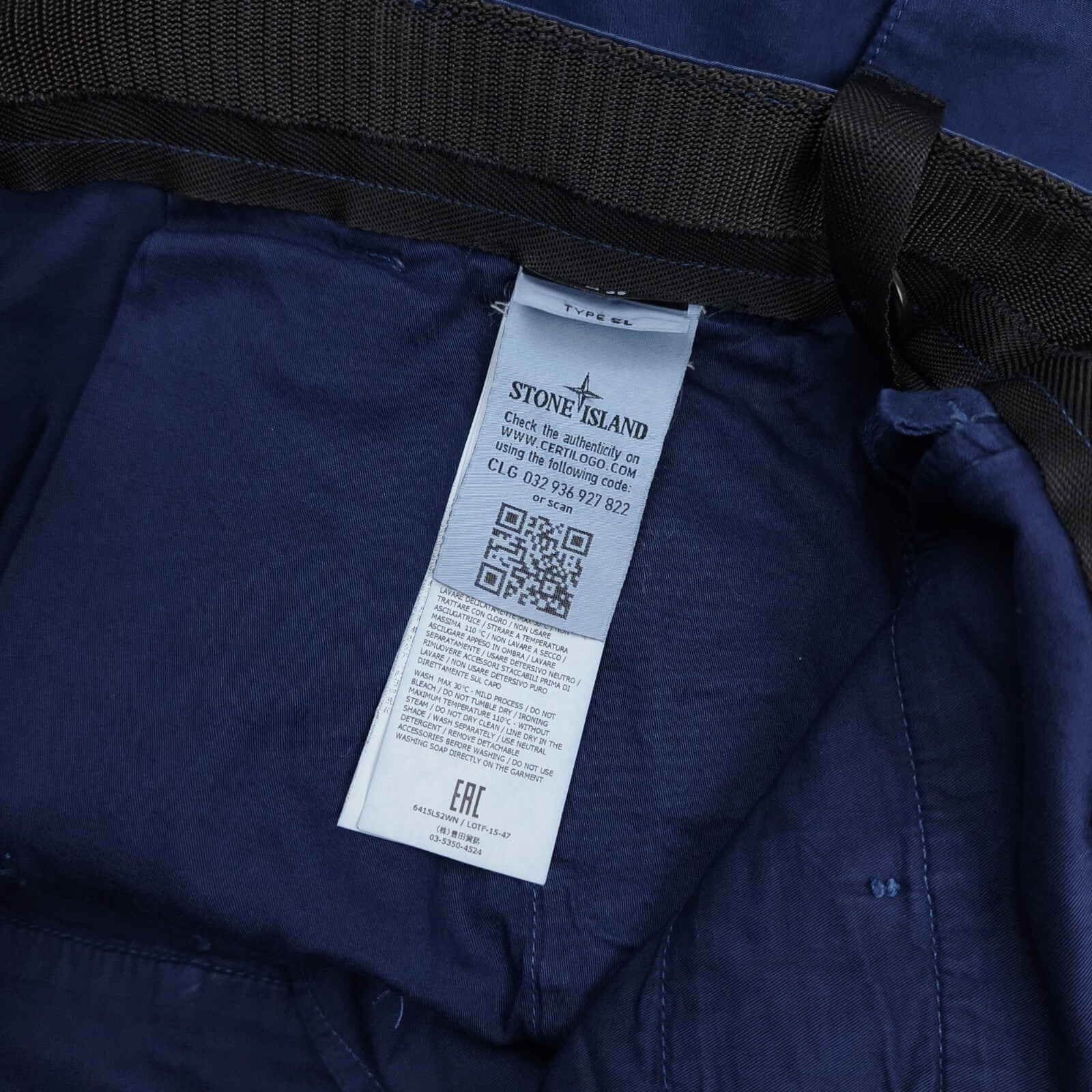 STONE ISLAND Men's Blue Garment Dyed Type SL Cargo Shorts