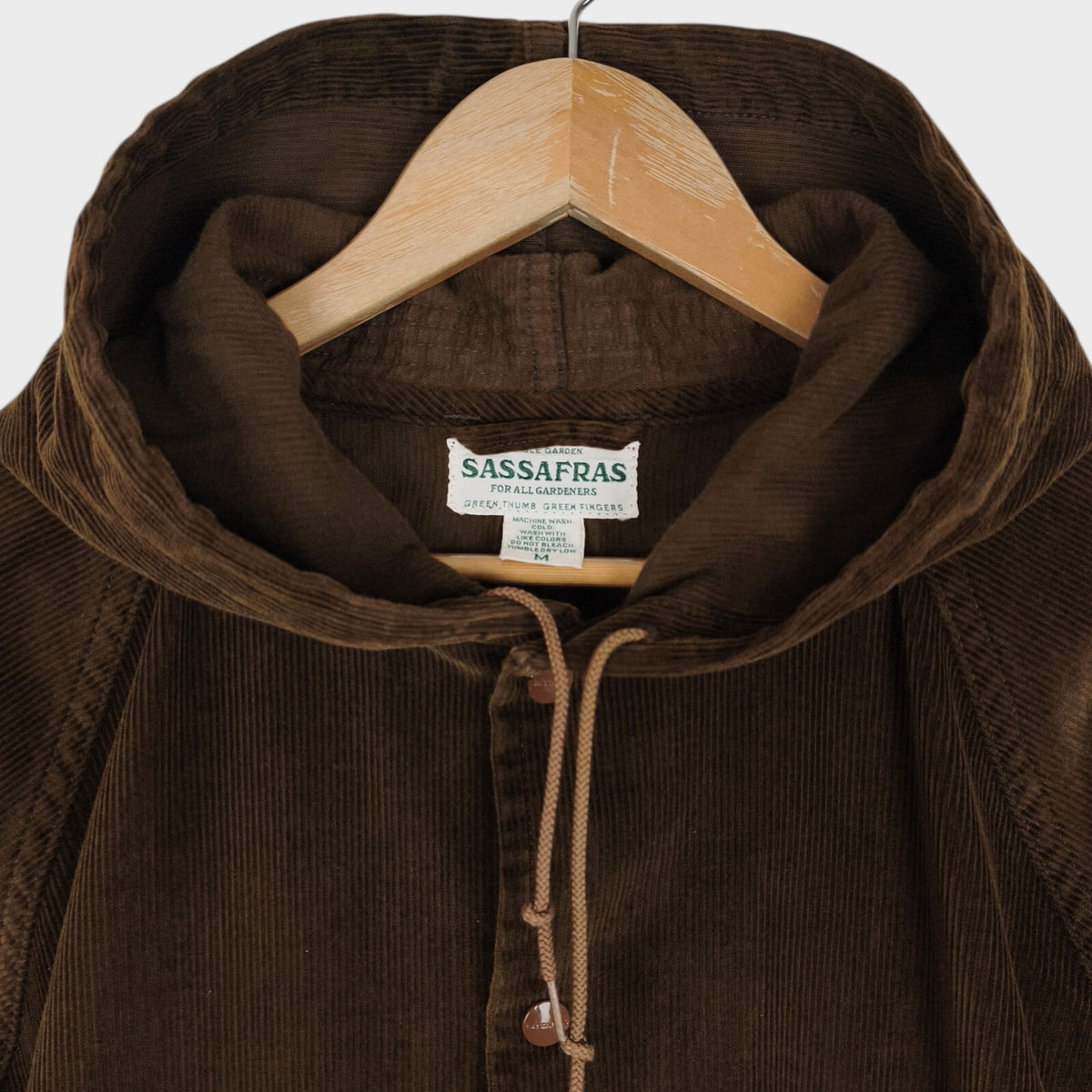 SASSAFRAS Men's Made in Japan Brown Corduroy Bud Breaker Jacket