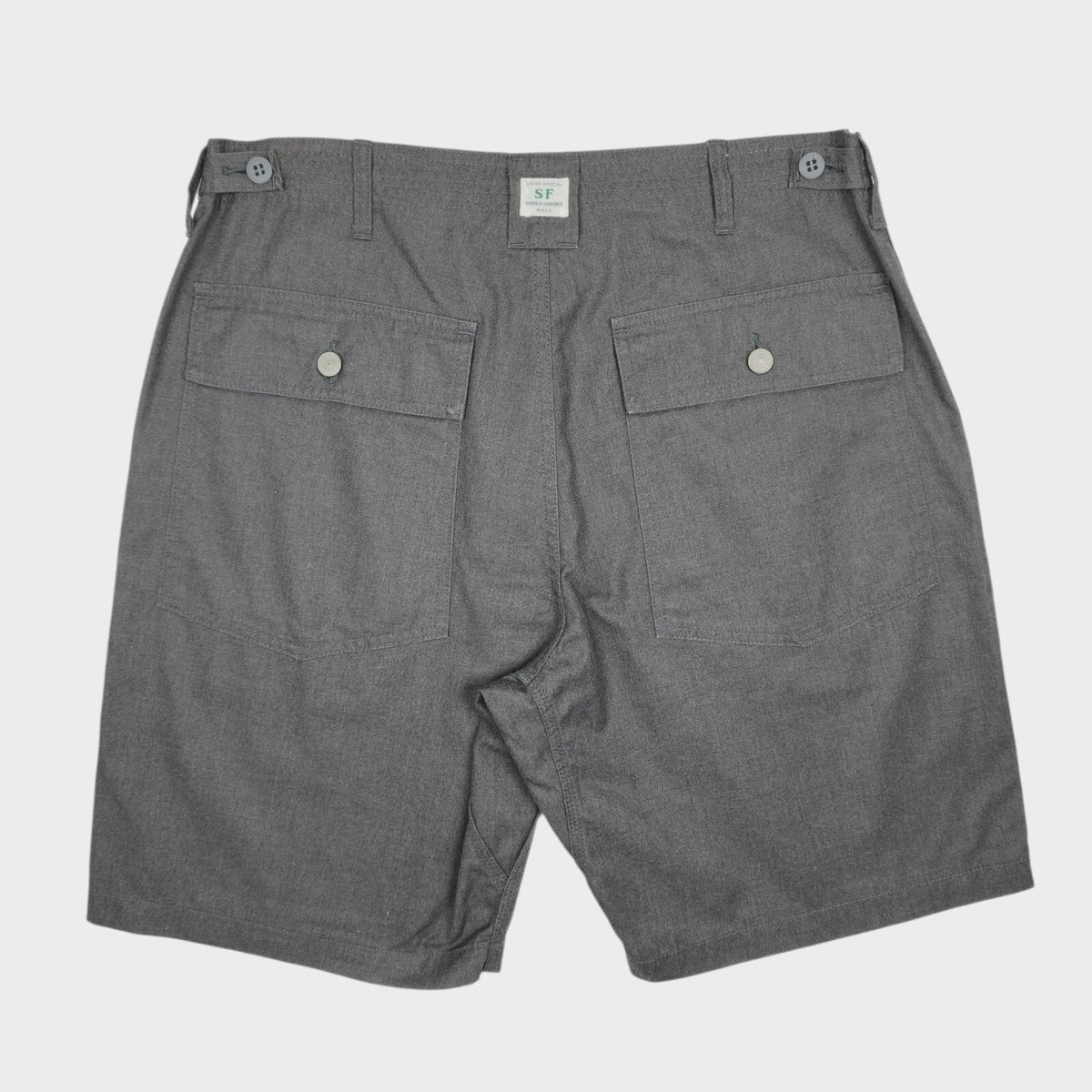 SASSAFRAS Men's Made in Japan Grey Feel Sun Cargo Shorts