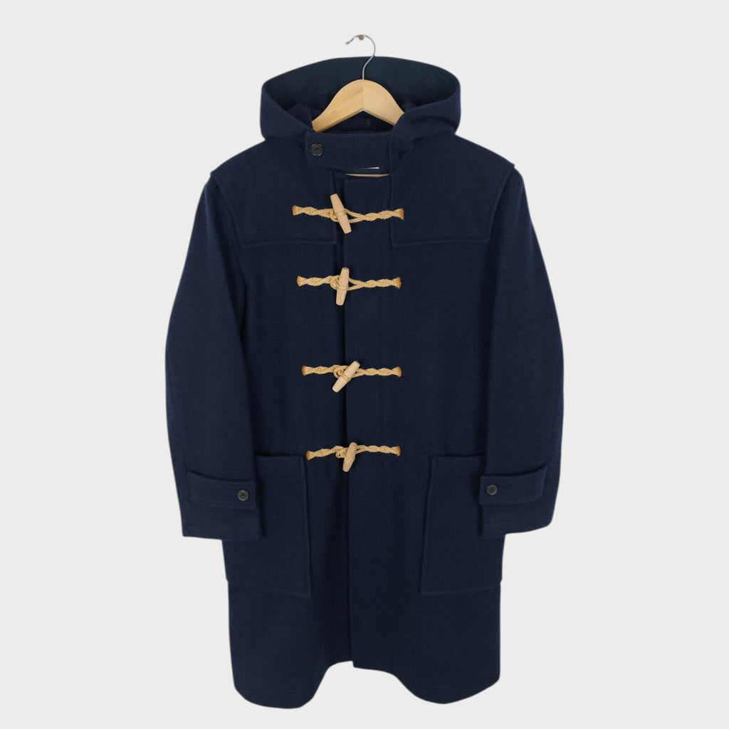 MHL MARGARET HOWELL Men's Navy Heavyweight 100% Wool Duffle Coat