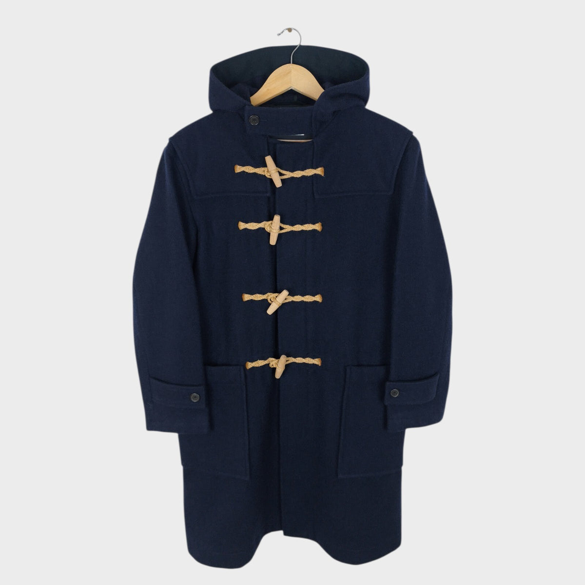 MHL MARGARET HOWELL Men's Navy Heavyweight 100% Wool Duffle Coat