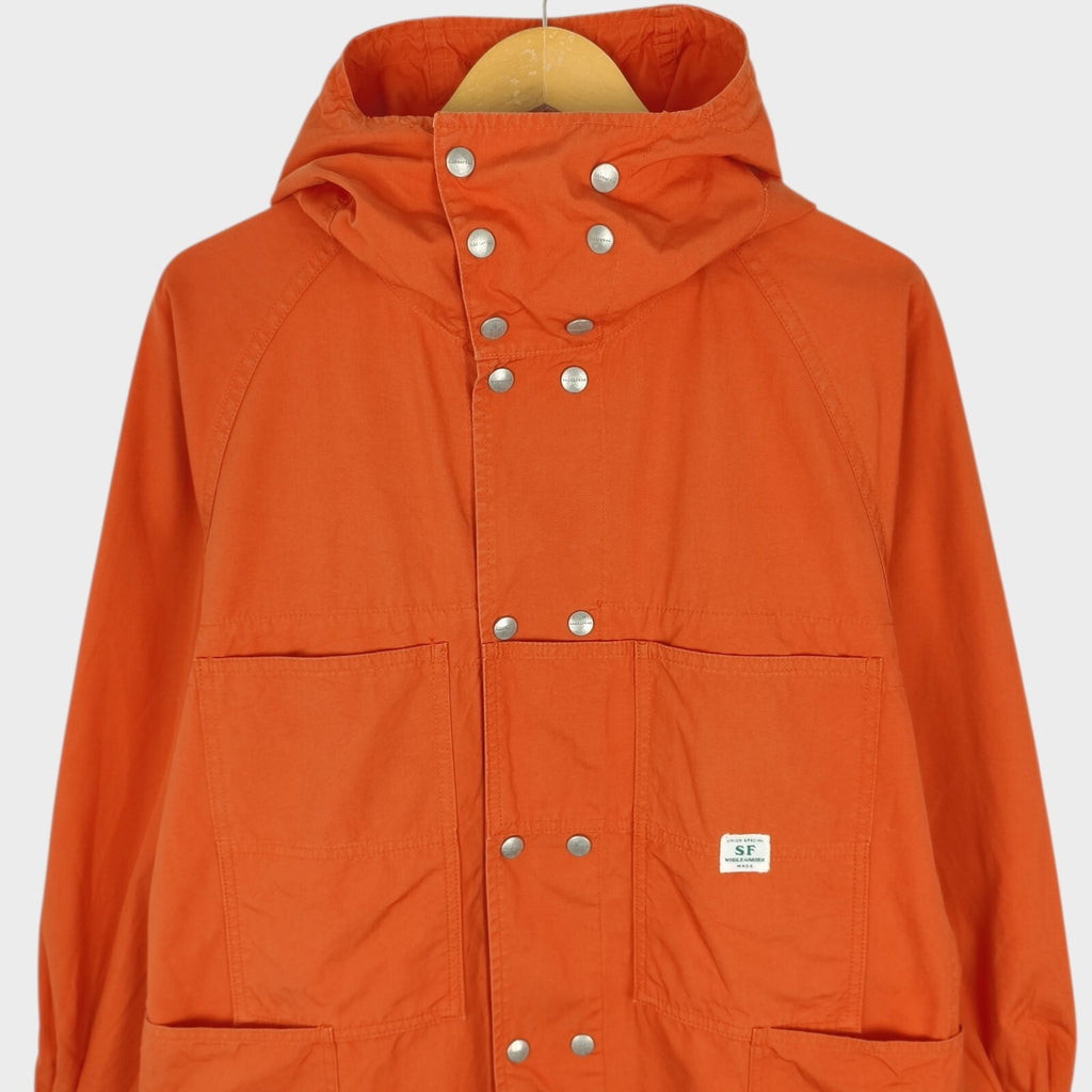 SASSAFRAS Men's Made in Japan Orange Blower Bud Parka Jacket