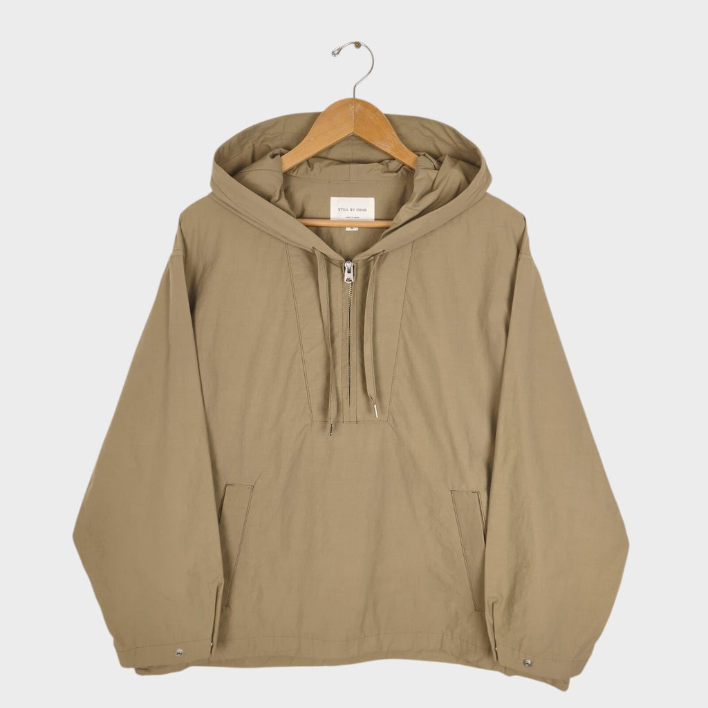 STILL BY HAND Men's Made in Japan Beige Nylon Anorak Smock Jacket