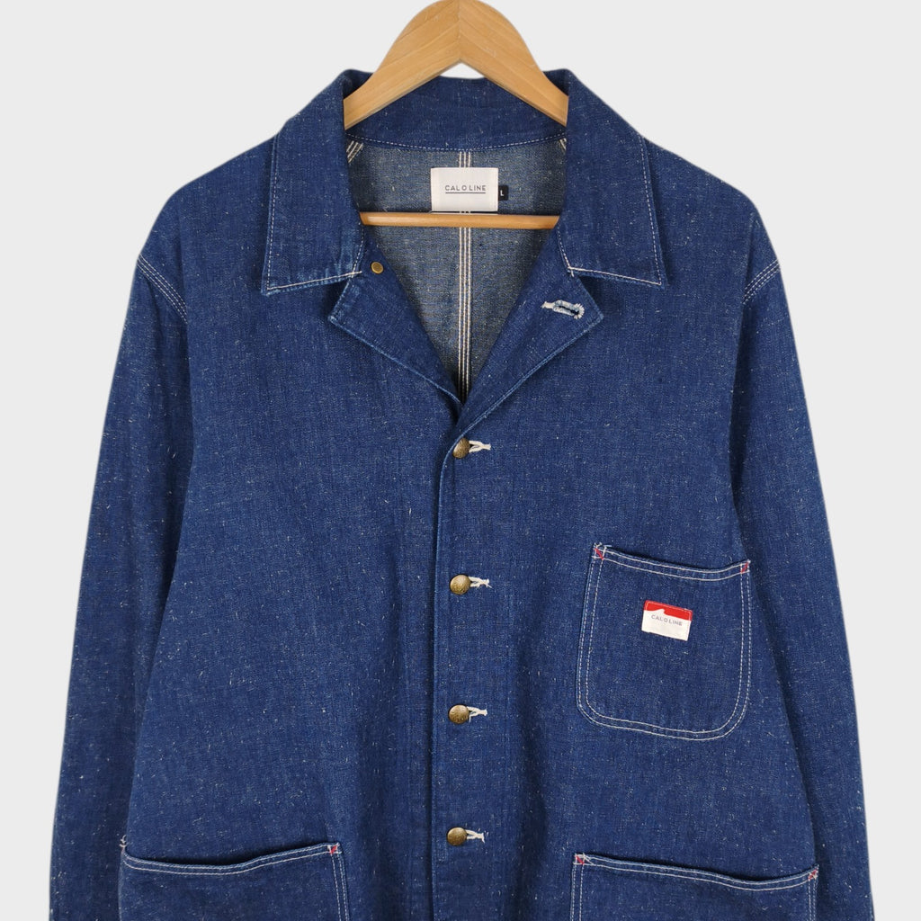 CAL O LINE Men's Made in Japan Blue Nep Denim Chore Jacket