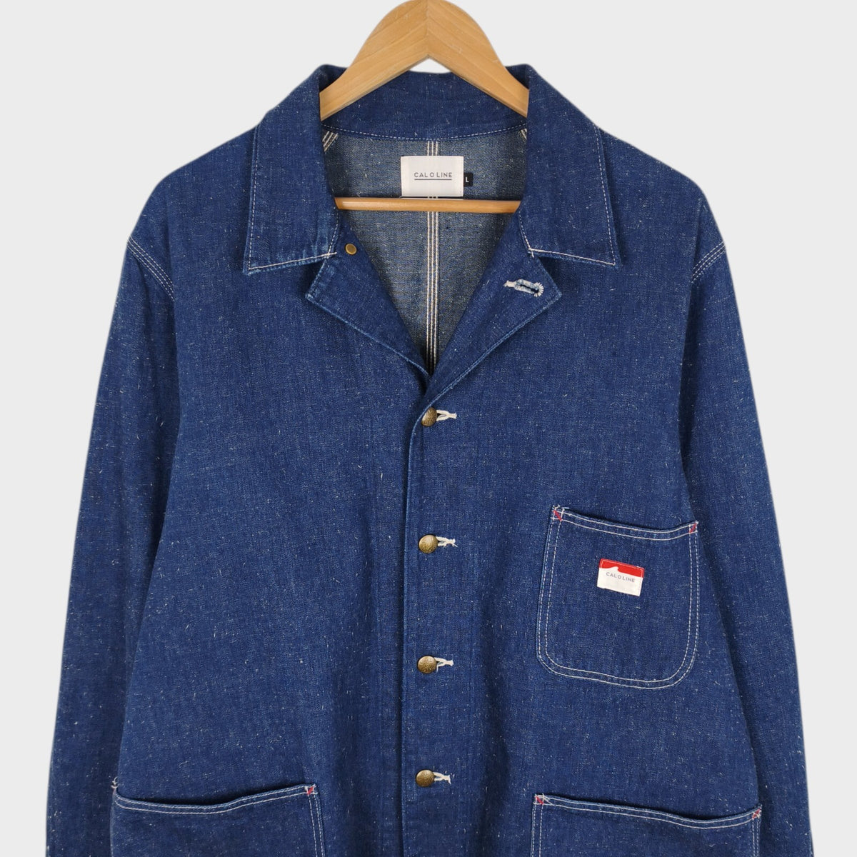 CAL O LINE Men's Made in Japan Blue Nep Denim Chore Jacket