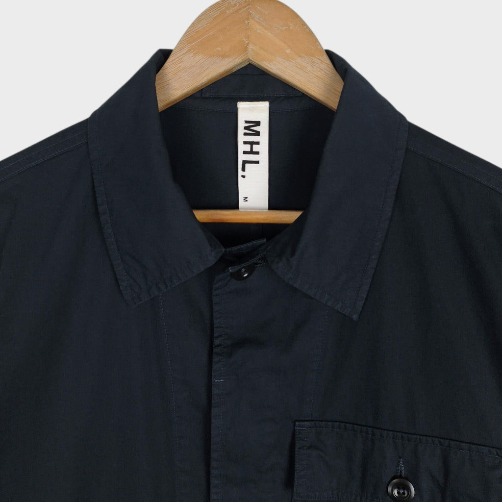 MHL MARGARET HOWELL Men's Dark Navy Cotton Poplin Blouson Jacket