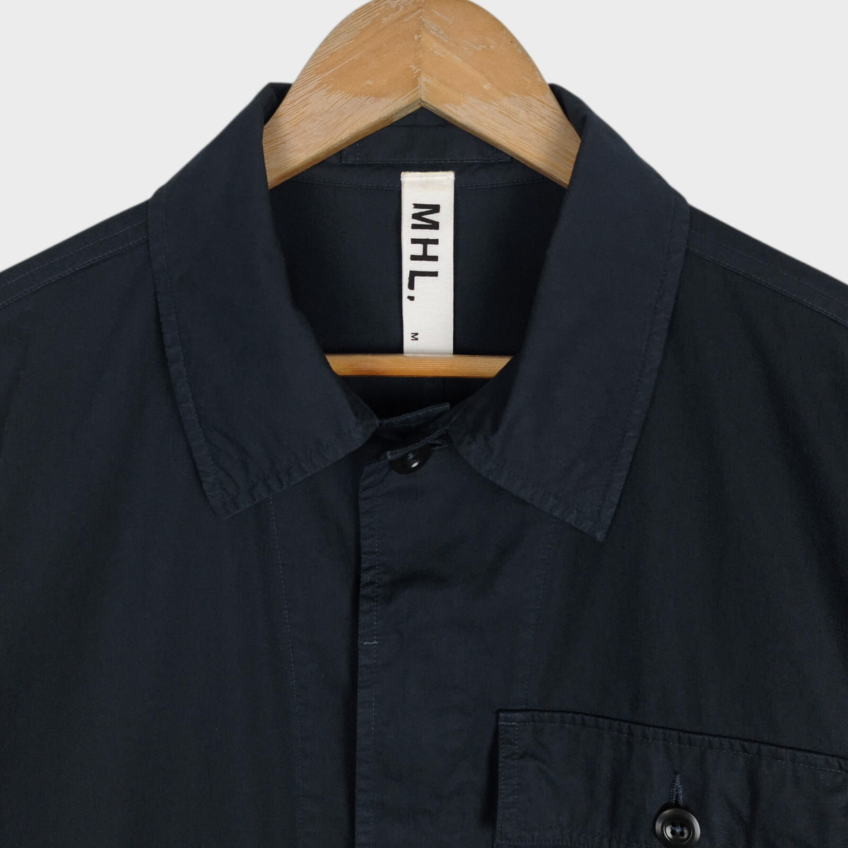 MHL MARGARET HOWELL Men's Dark Navy Cotton Poplin Blouson Jacket