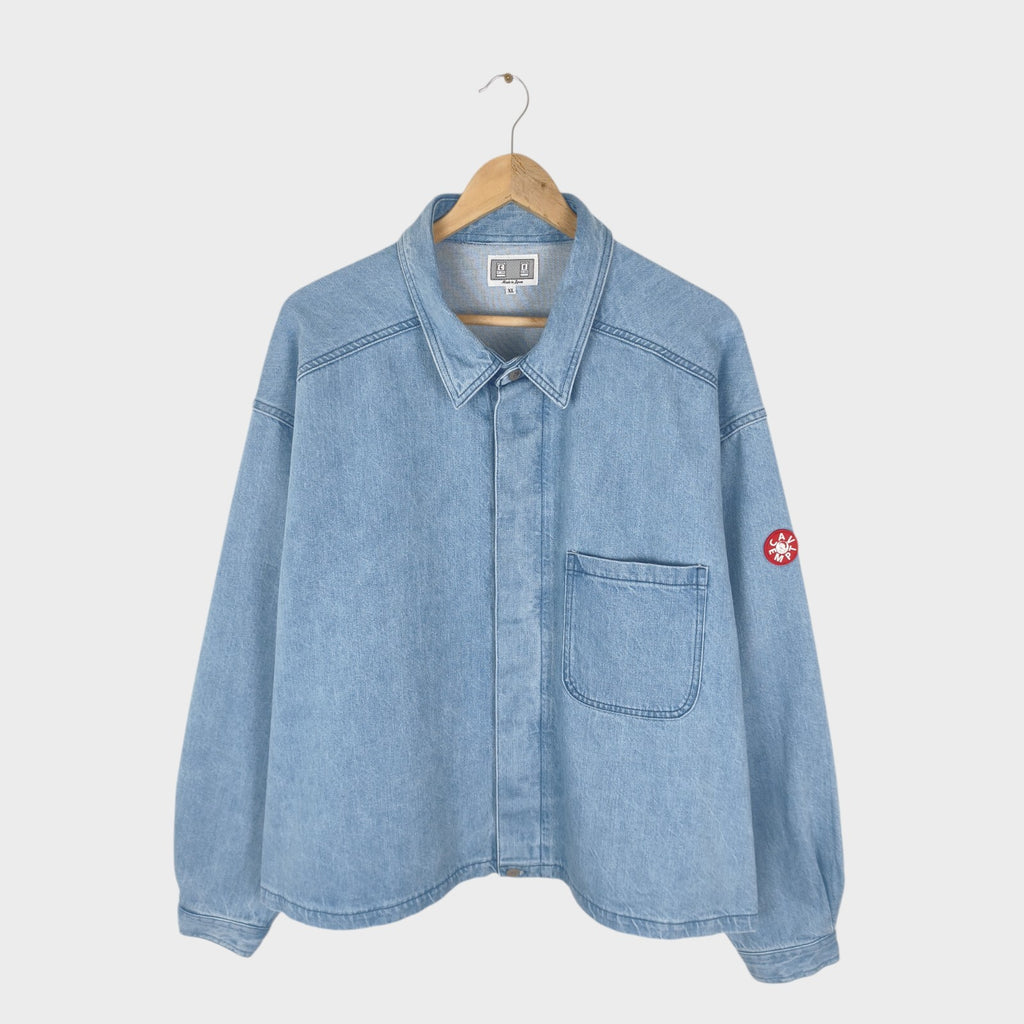 CAV EMPT Men's Made in Japan Washed Blue Short Denim Jacket