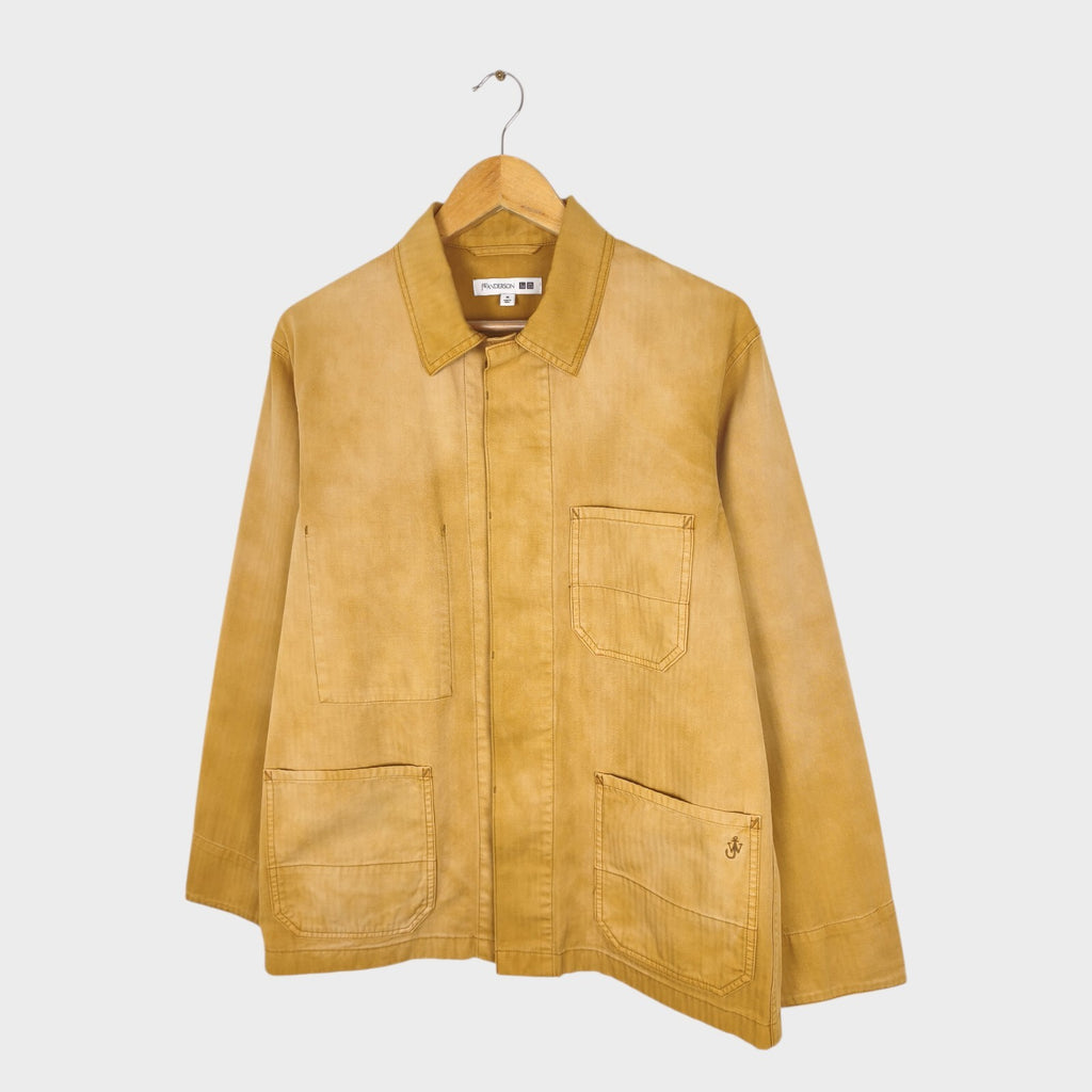 J.W. ANDERSON x UNIQLO Men's Washed Brown Embroidered Logo Chore Jacket