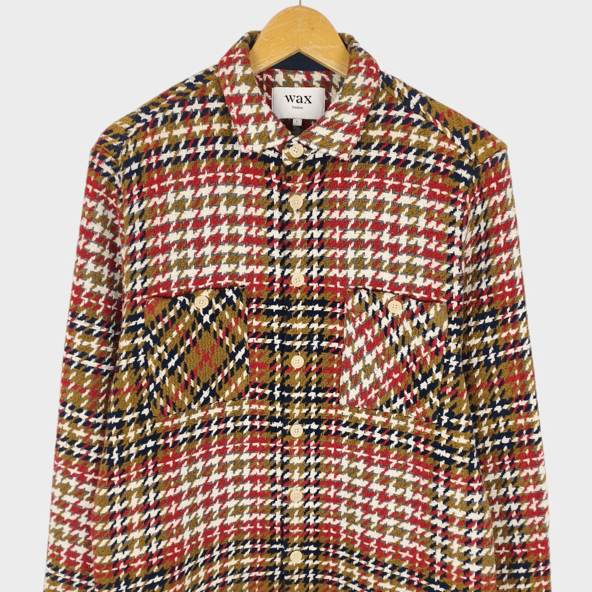 WAX LONDON Men's Multicoloured Check Whiting Overshirt
