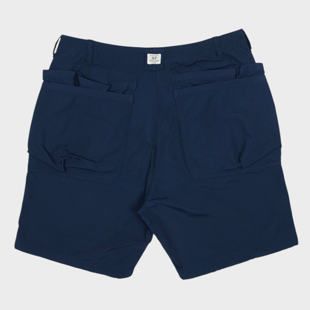 SASSAFRAS Men's Made in Japan Navy Overgrown Hiker Cargo Shorts
