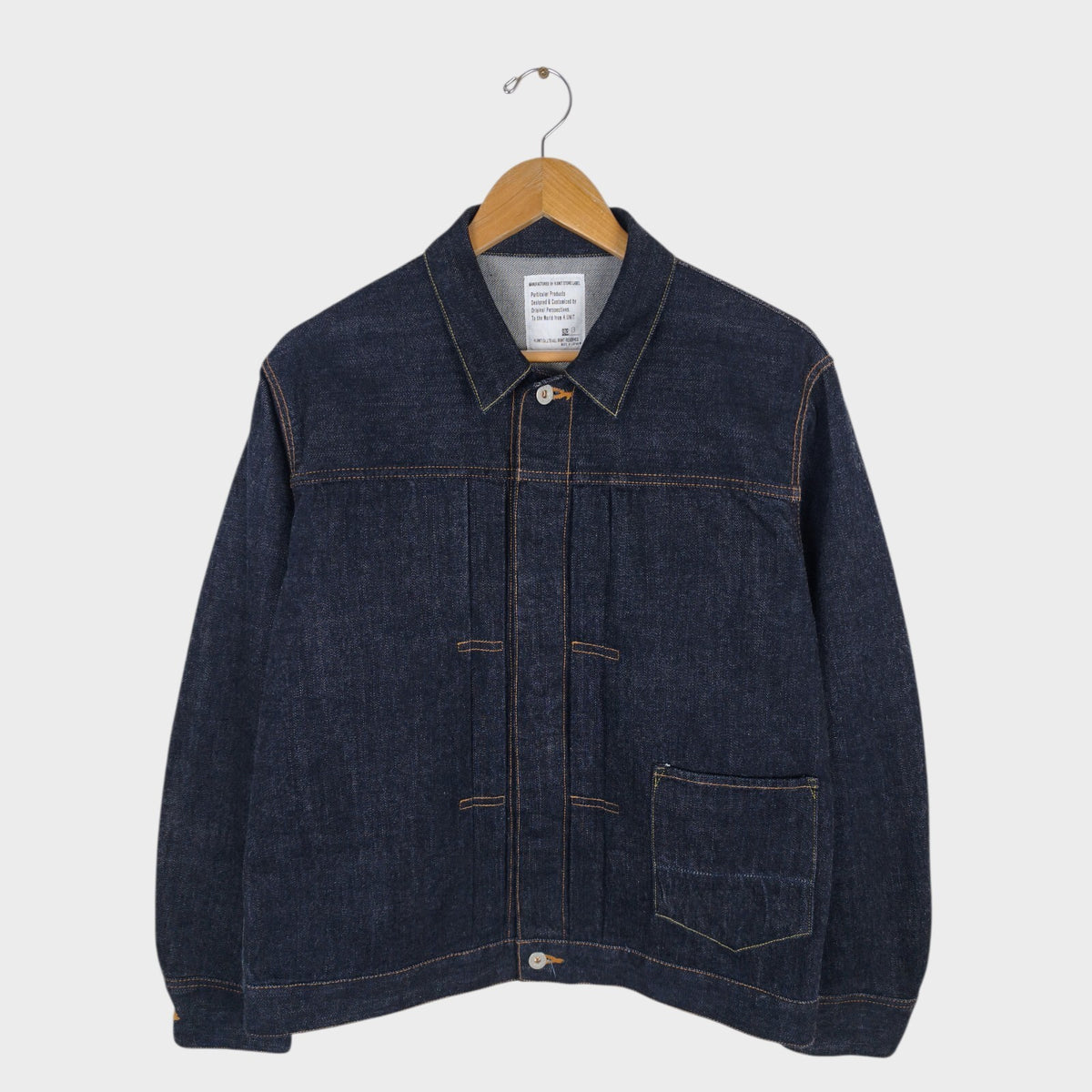 H.UNIT Men's Made in Japan Blue Denim Trucker Jacket