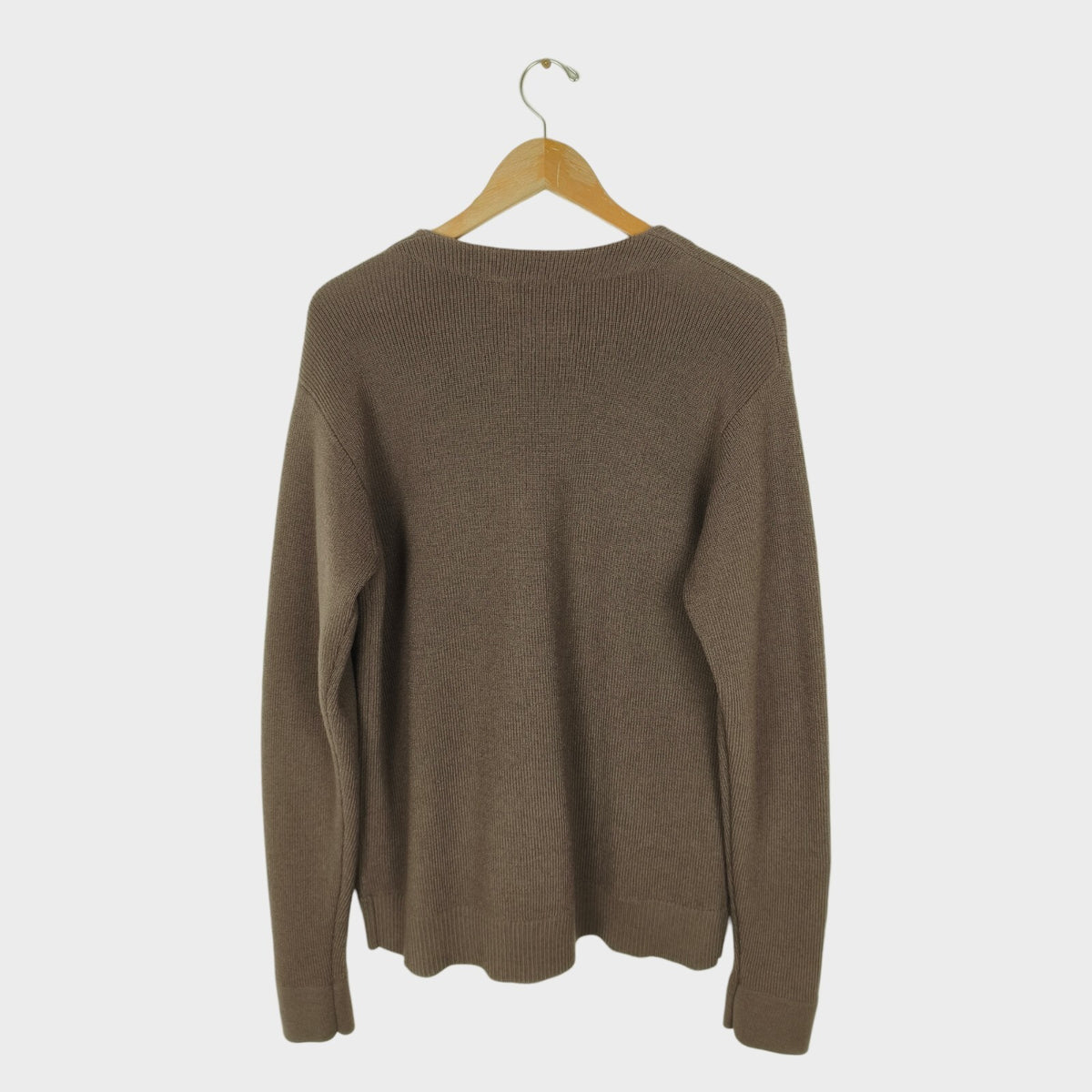 MHL MARGARET HOWELL Men's Taupe 100% Wool Cardigan