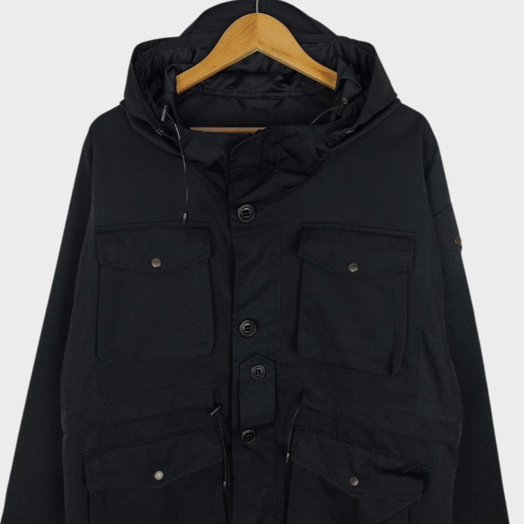 UNIFORM BRIDGE Men's Black Battlefield Parka Jacket