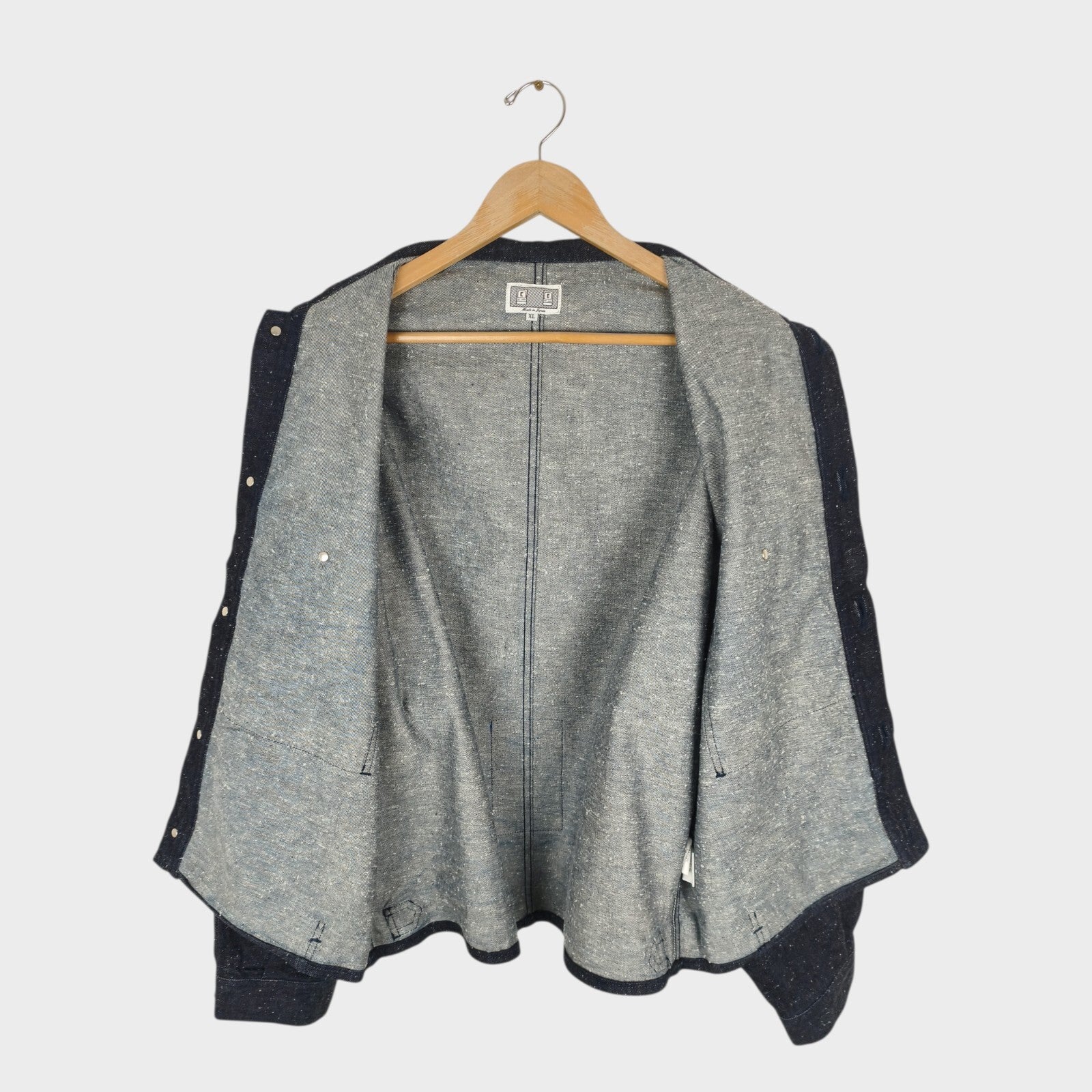CAV EMPT Men's Made in Japan Blue Nep Denim Trucker Jacket