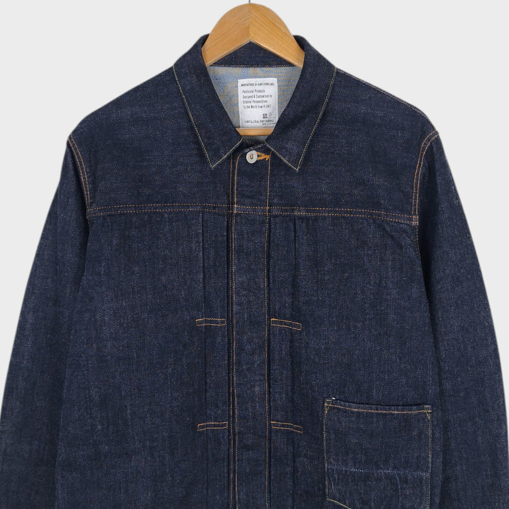 H.UNIT Men's Made in Japan Blue Denim Trucker Jacket