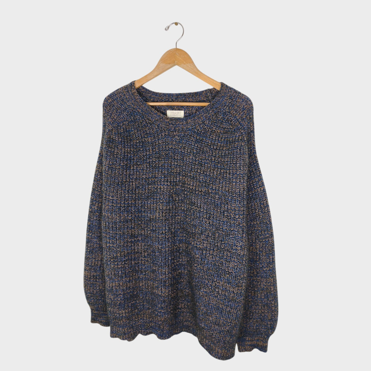 TOAST Men's 100% Mohair Wool Blend Heavyweight Chunky Knit Jumper