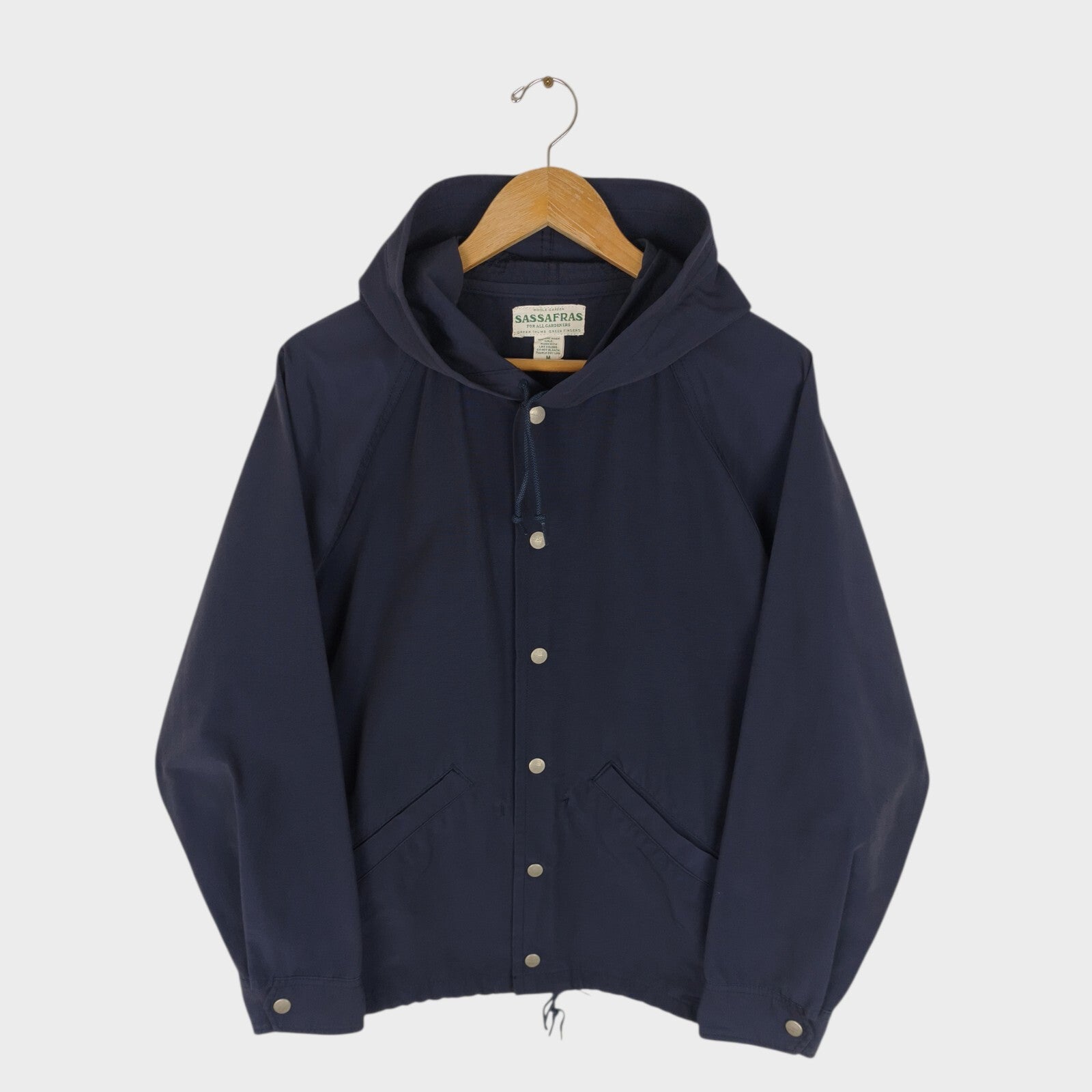 SASSAFRAS Men's Made in Japan Navy Blue 60/40 Cotton Nylon Bud Breaker Jacket