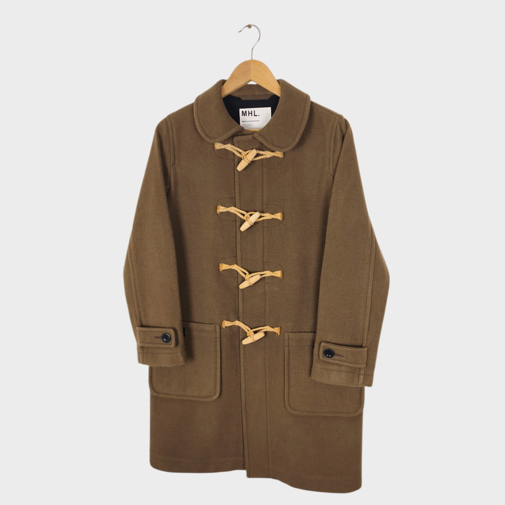 MHL MARGARET HOWELL Women's Brown 100% Wool Duffle Coat