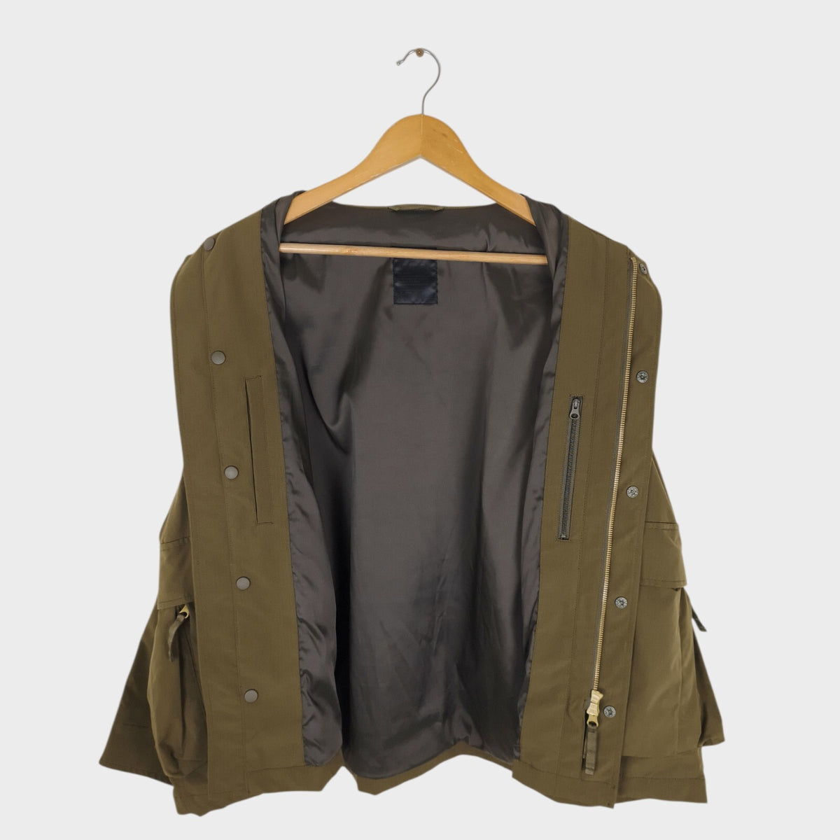 DAIWA PIER39 x L'ÉCHOPPE Men's Olive Green Oversized Fit Ex Short Jacket