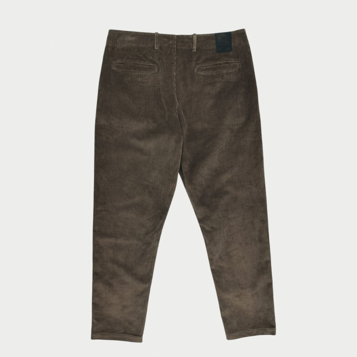 HEBTROCO Men's Made in England Khaki Heavyweight Corduroy Trousers