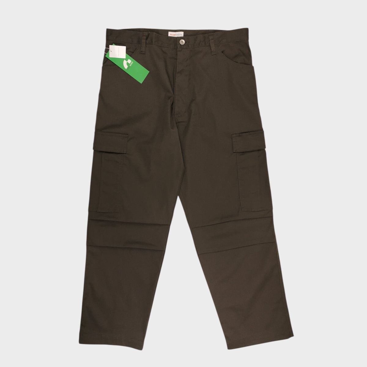 BEAMS Men's Dark Brown Utility Work Cargo Trousers