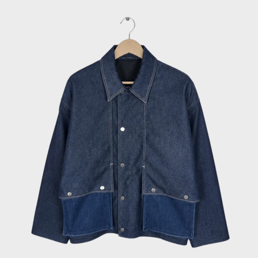 PUBLIC TOKYO Men's Made in Japan Blue Denim Blouson Jacket