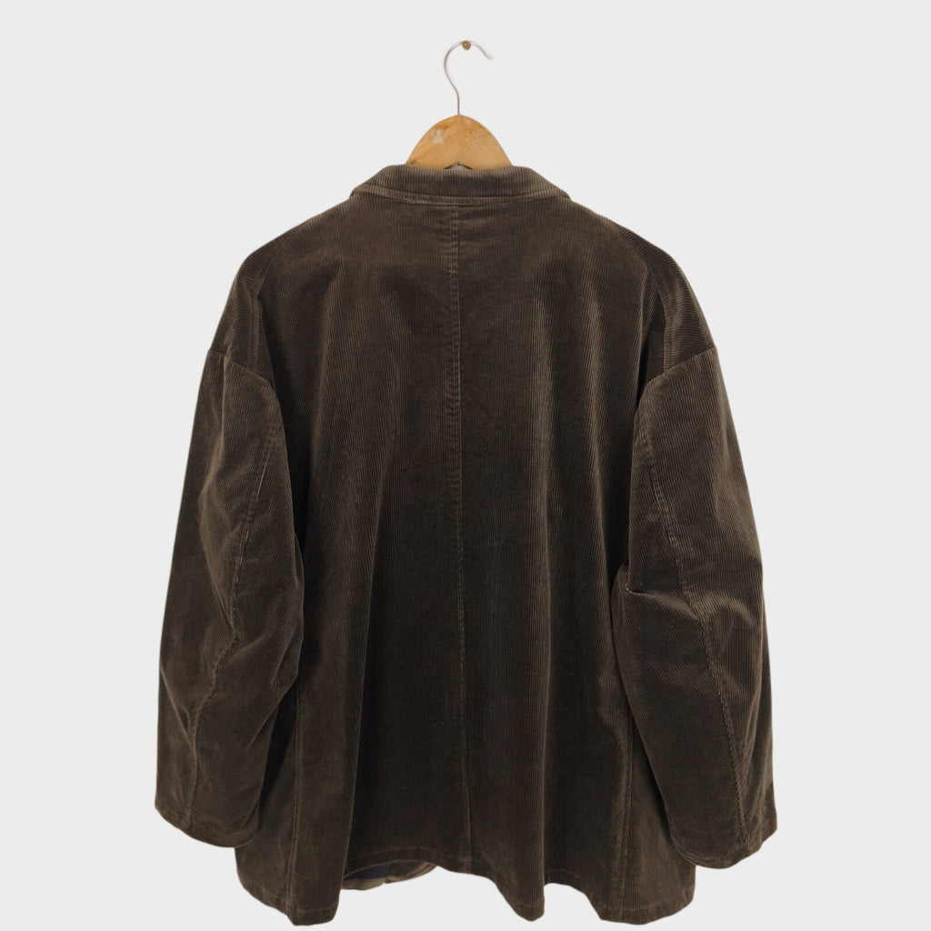 BEAMS JAPAN Men's Made in Japan Brown Corduroy Blazer Chore Jacket