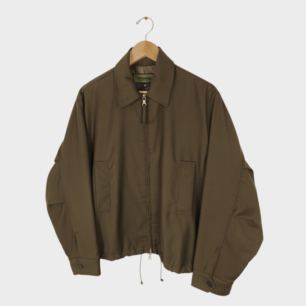 UNIFORM BRIDGE Men's Khaki Oversized Fit Single Blouson Jacket