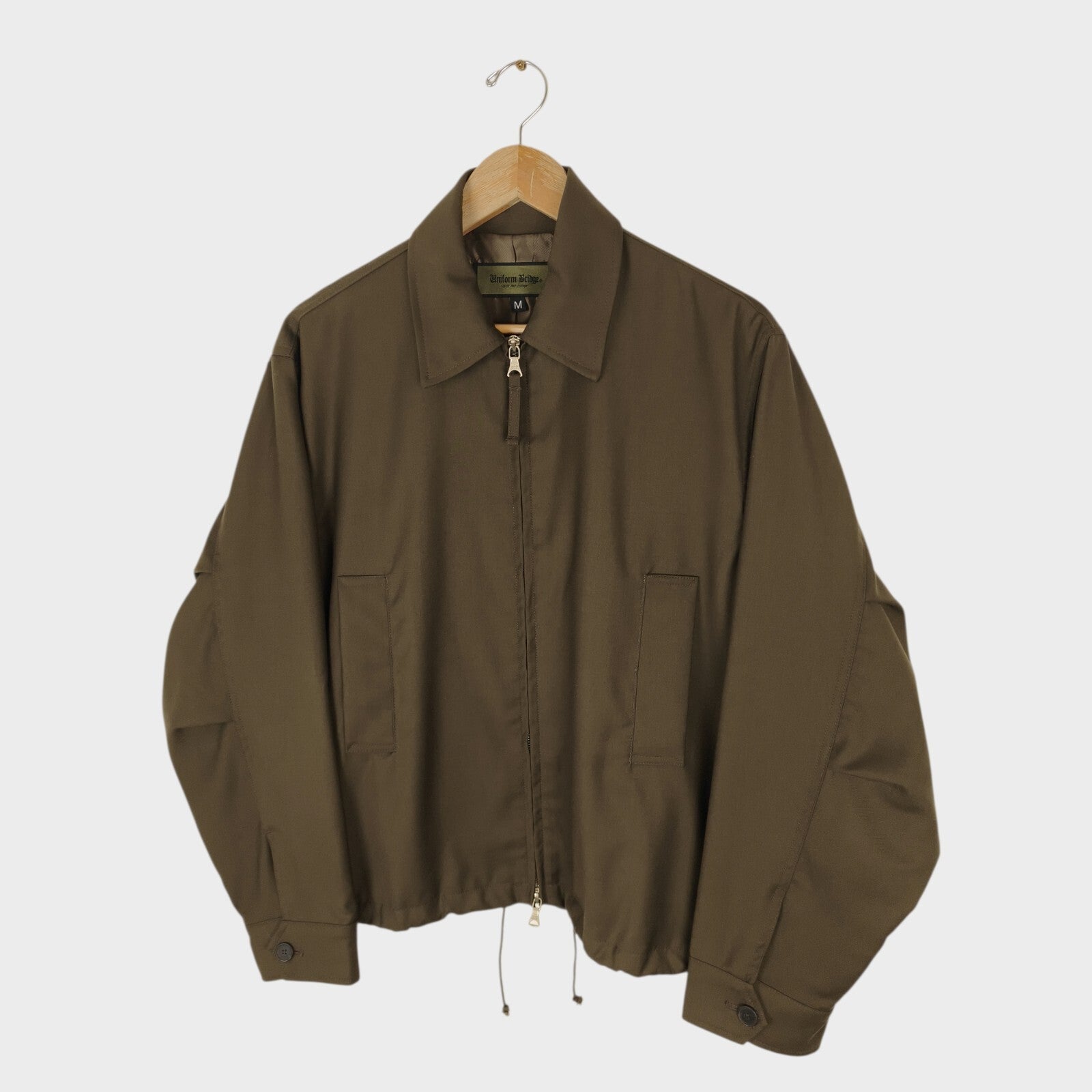 UNIFORM BRIDGE Men's Khaki Oversized Fit Single Blouson Jacket