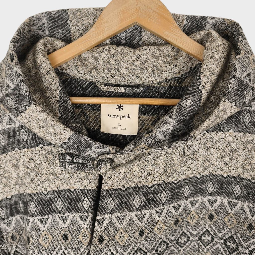 SNOW PEAK Men's Co/Wo Nomad Heavyweight Wool Blend Jacquard Parka Jacket