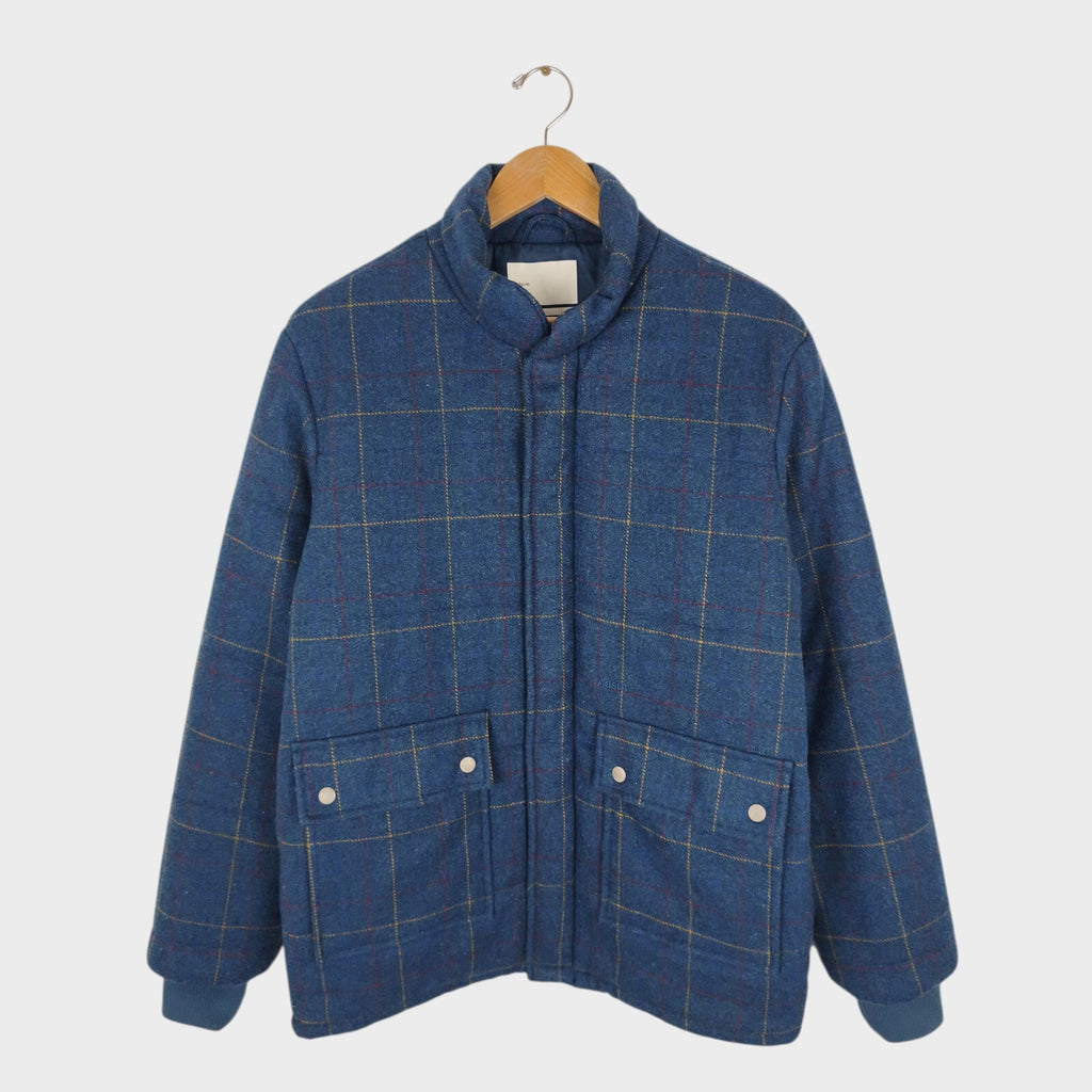 ADSUM Men's Blue Check NK Wool Blend Padded Jacket