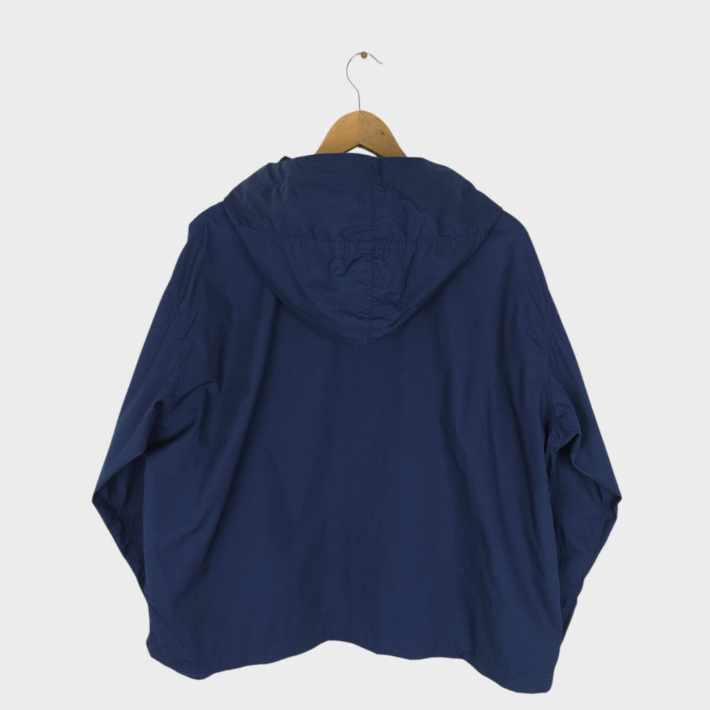 BEAMS PLUS Men's Navy Blue Oversized Fit Sports Smock Anorak Parka Jacket