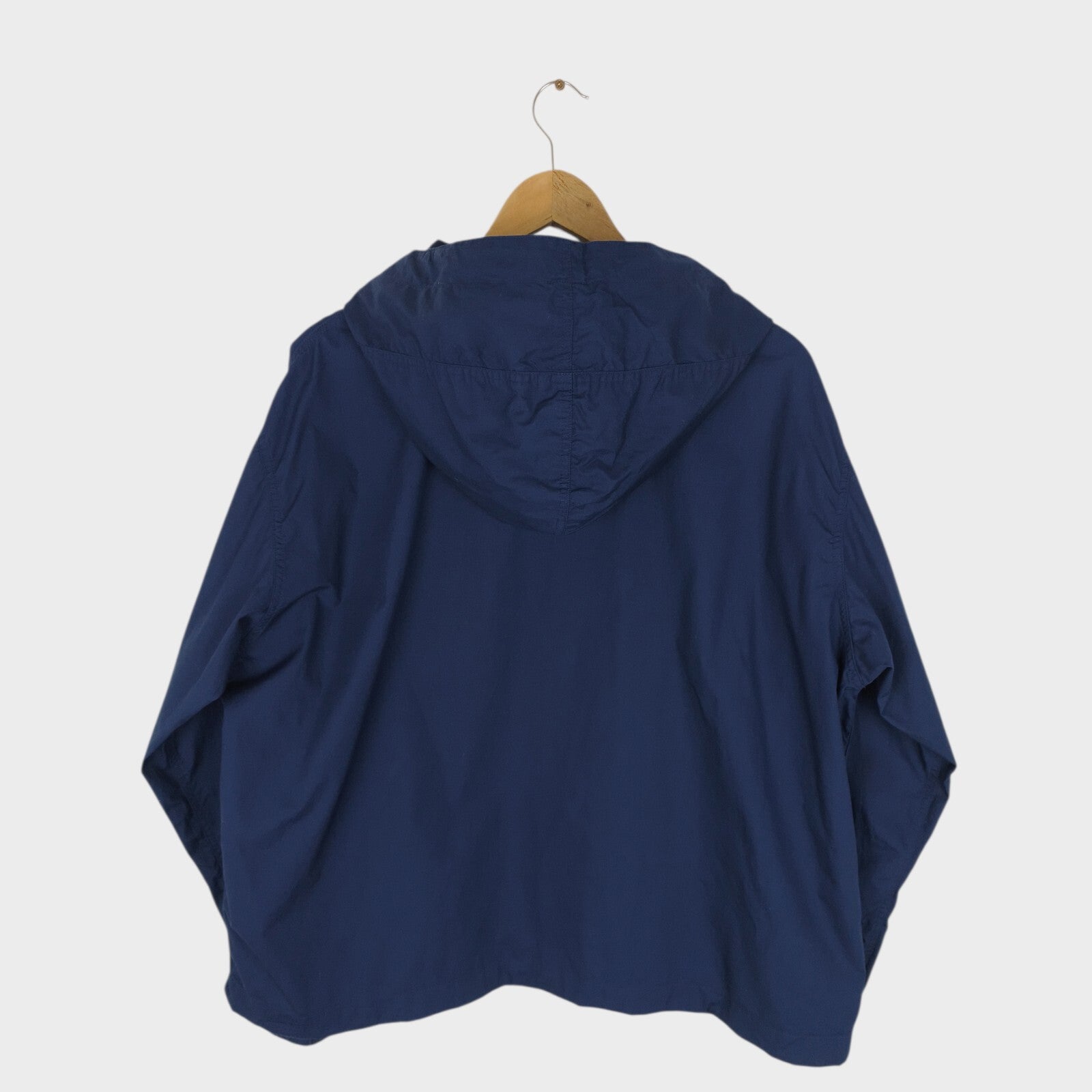 BEAMS PLUS Men's Navy Blue Oversized Fit Sports Smock Anorak Parka Jacket