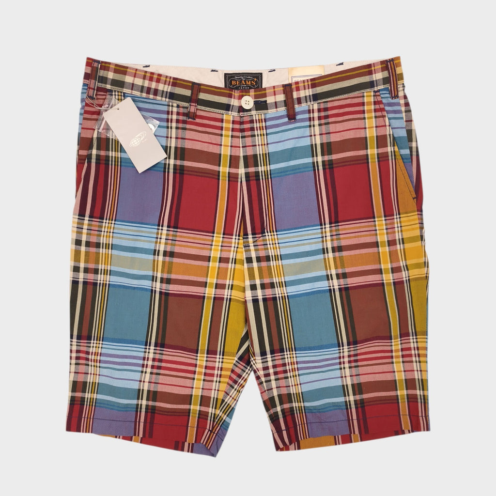 BEAMS PLUS Men's Multicoloured Checked Shorts
