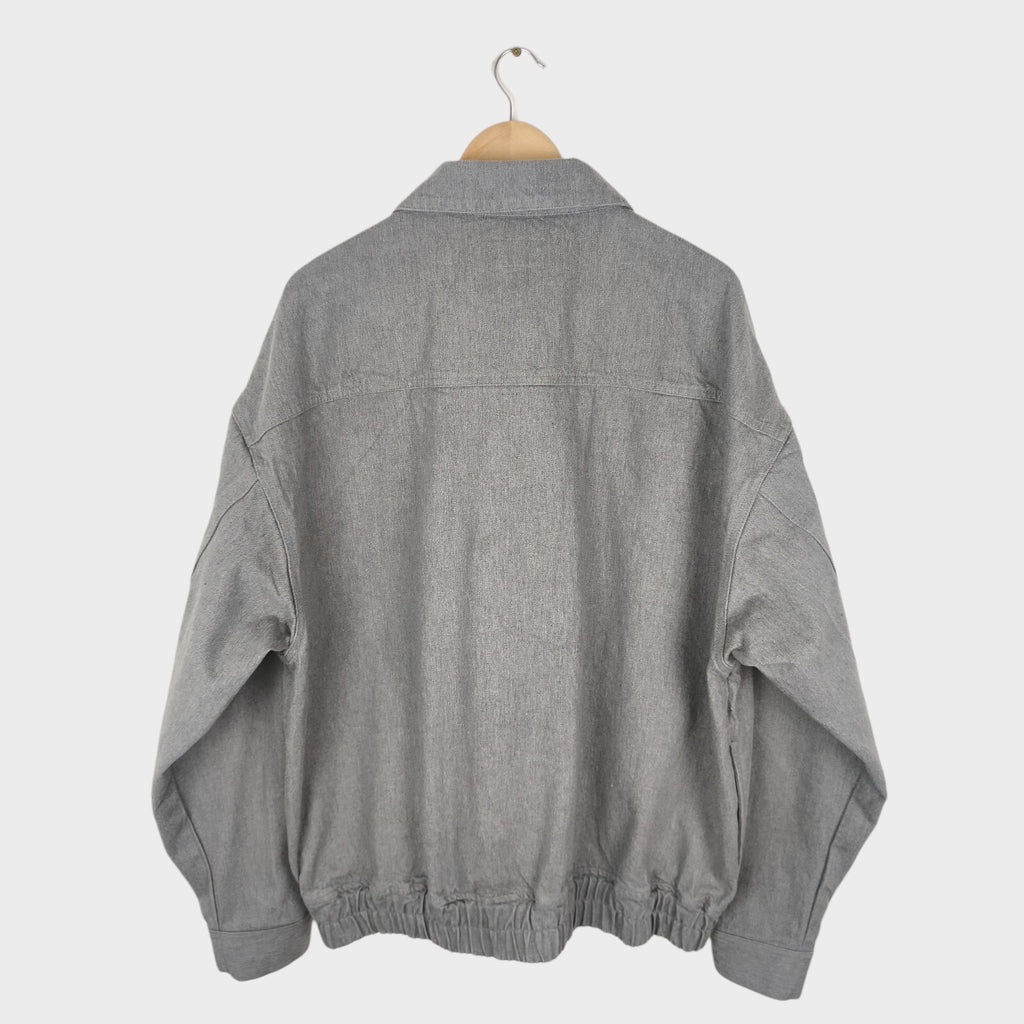 CAV EMPT Men's Made in Japan Grey Heavyweight Denim Community Bomber Jacket