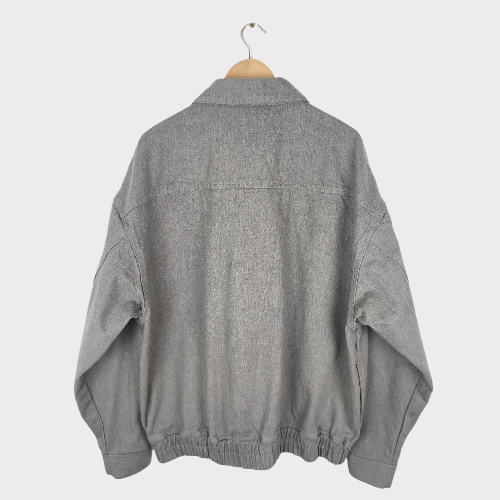 CAV EMPT Men's Made in Japan Grey Heavyweight Denim Community Bomber Jacket