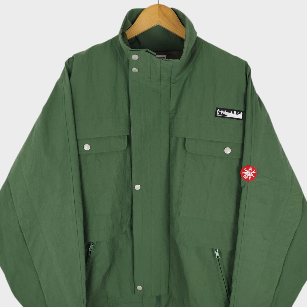 CAV EMPT Men's Made in Japan Green Nylon Flap Sleeve Parka Jacket