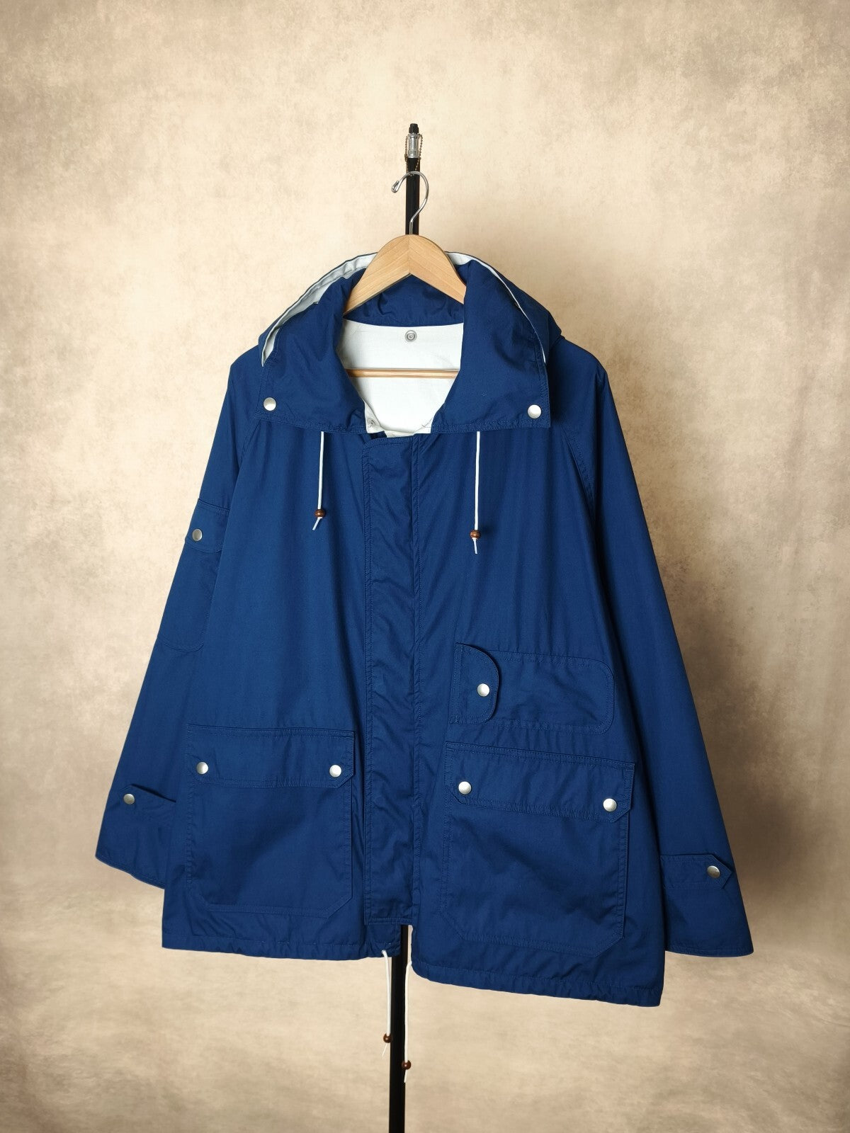 BEAMS PLUS Men's Blue 3 Layer Sailing Parka Jacket