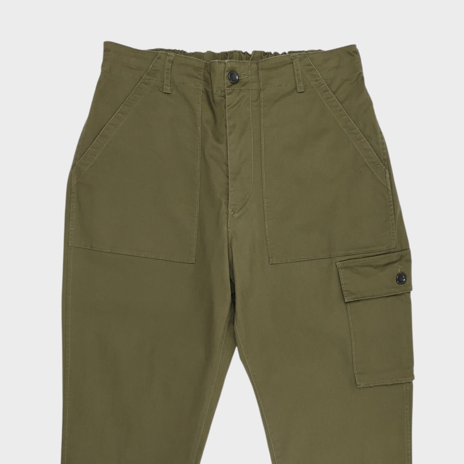 SAGE DE CRET x BEAMS PLUS Men's Green Cargo Trousers