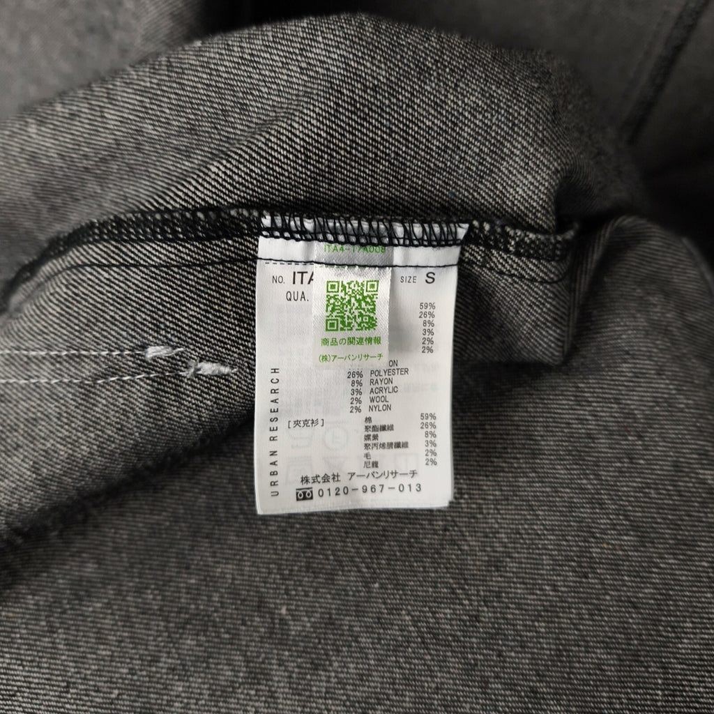 URBAN RESEARCH Men's Black Denim Chore Jacket