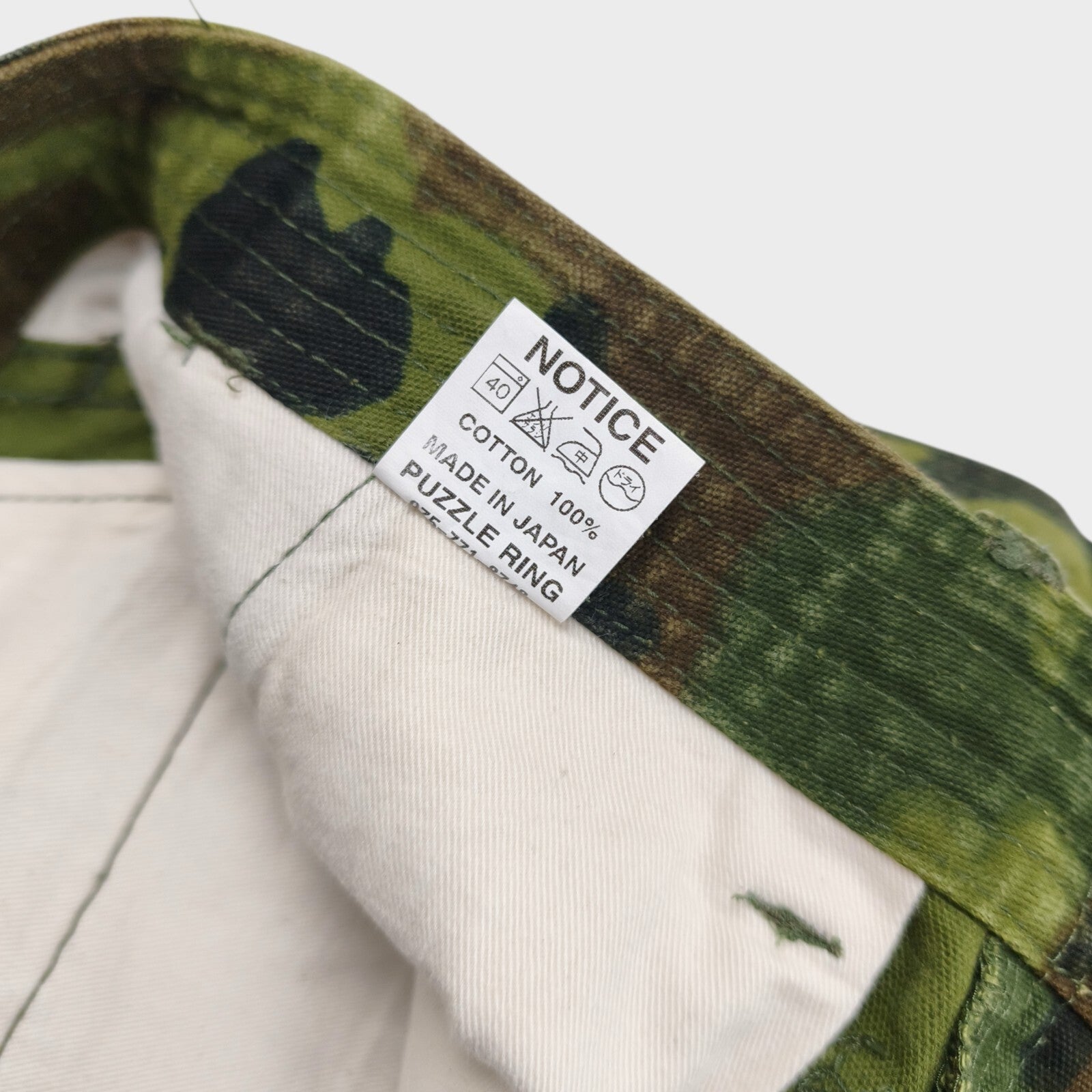 SASSAFRAS Men's Made in Japan Heavyweight Camo Fall Leaf Cargo Trousers