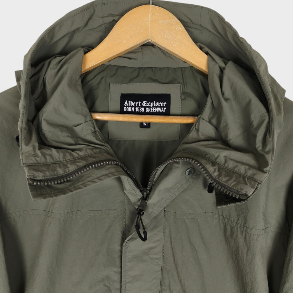 UNIFORM BRIDGE Men's Green Utility Mountain Parka Jacket