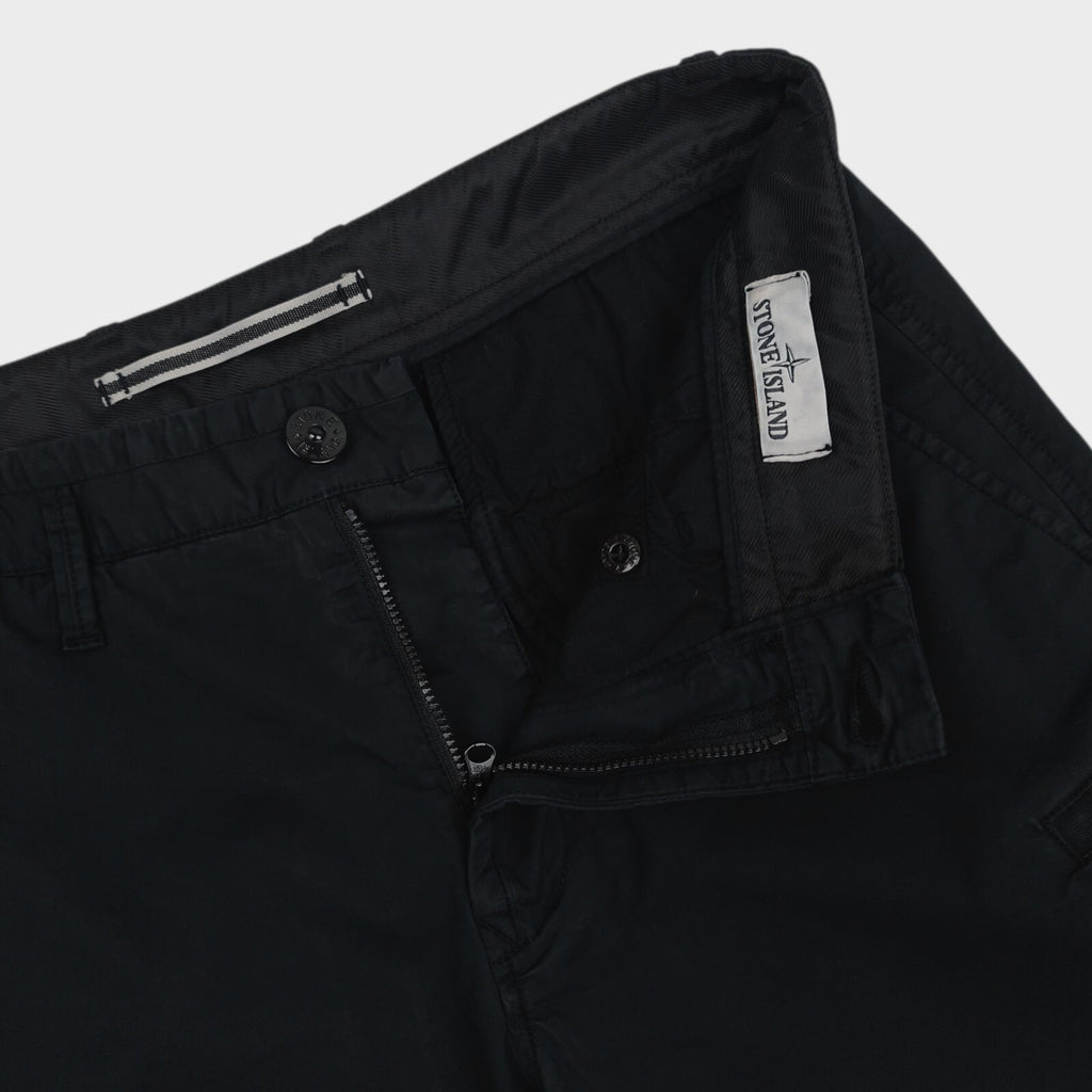 STONE ISLAND Men's Black Garment Dyed Type SL Cargo Shorts