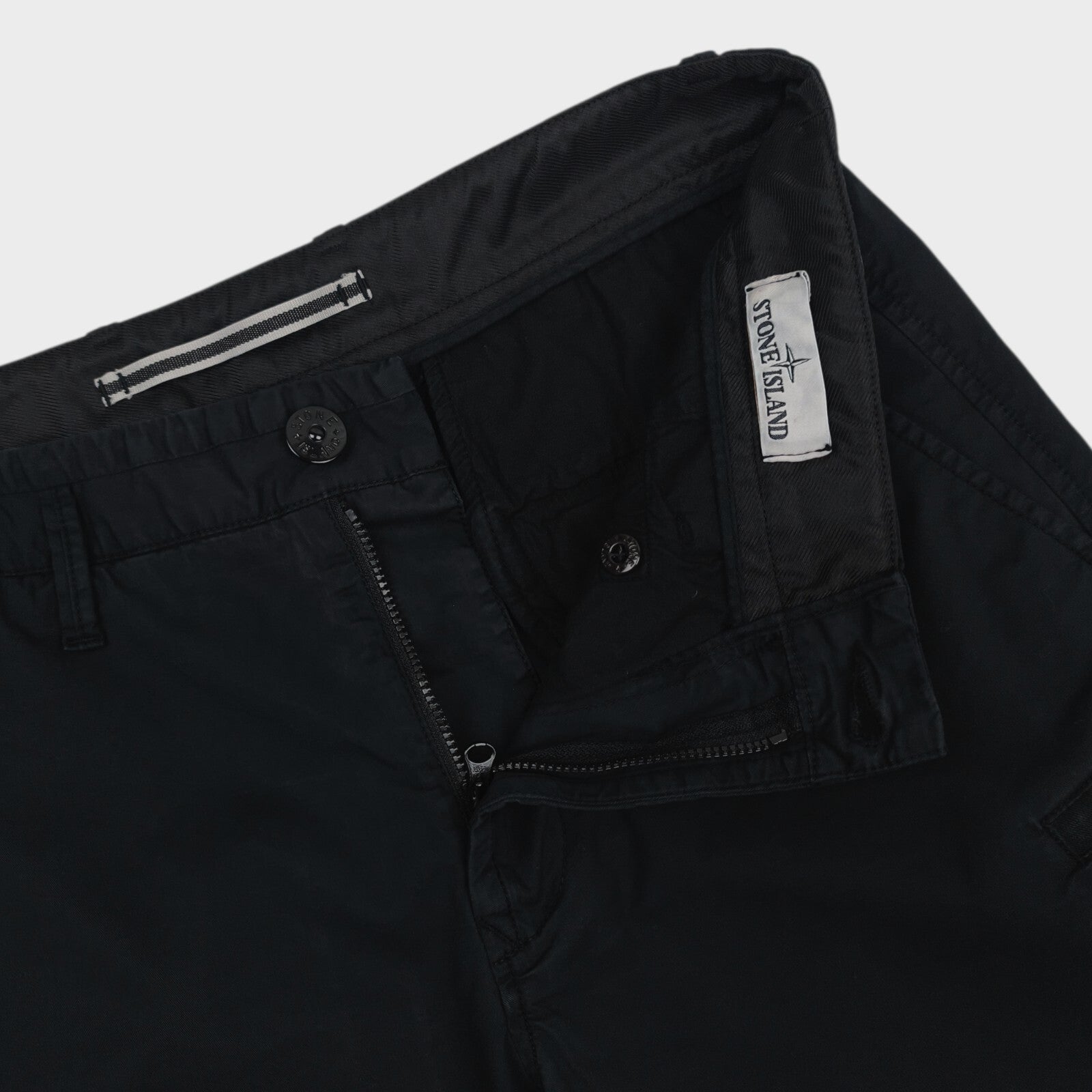 STONE ISLAND Men's Black Garment Dyed Type SL Cargo Shorts