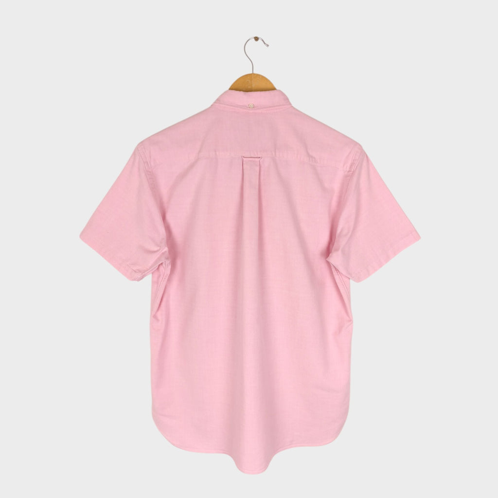 BEAMS PLUS Men's Made in Japan Pink Short Sleeved Oxford Shirt