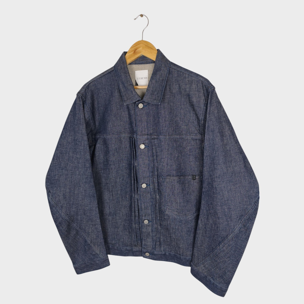 EDWIN Japan Men's Blue Denim E-Function Trucker Jacket